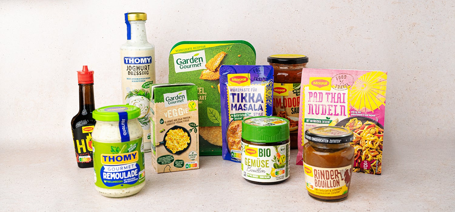 Maggi, Thomy, Garden Gourmet Produkte