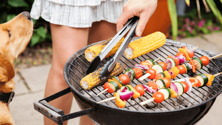 Vegetarische Grillideen auf einem Grill