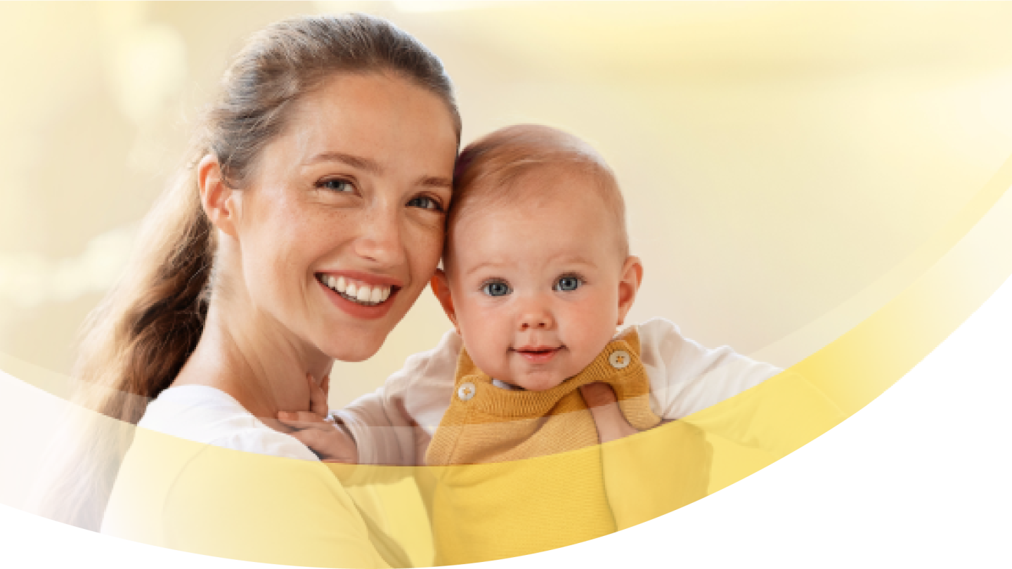 Lächelnde Mutter und lächelndes Kind für den Folgemilch Test für BEBA 2, BEBA 3, BEBA Junior 1+ und BEBA Junior 2+