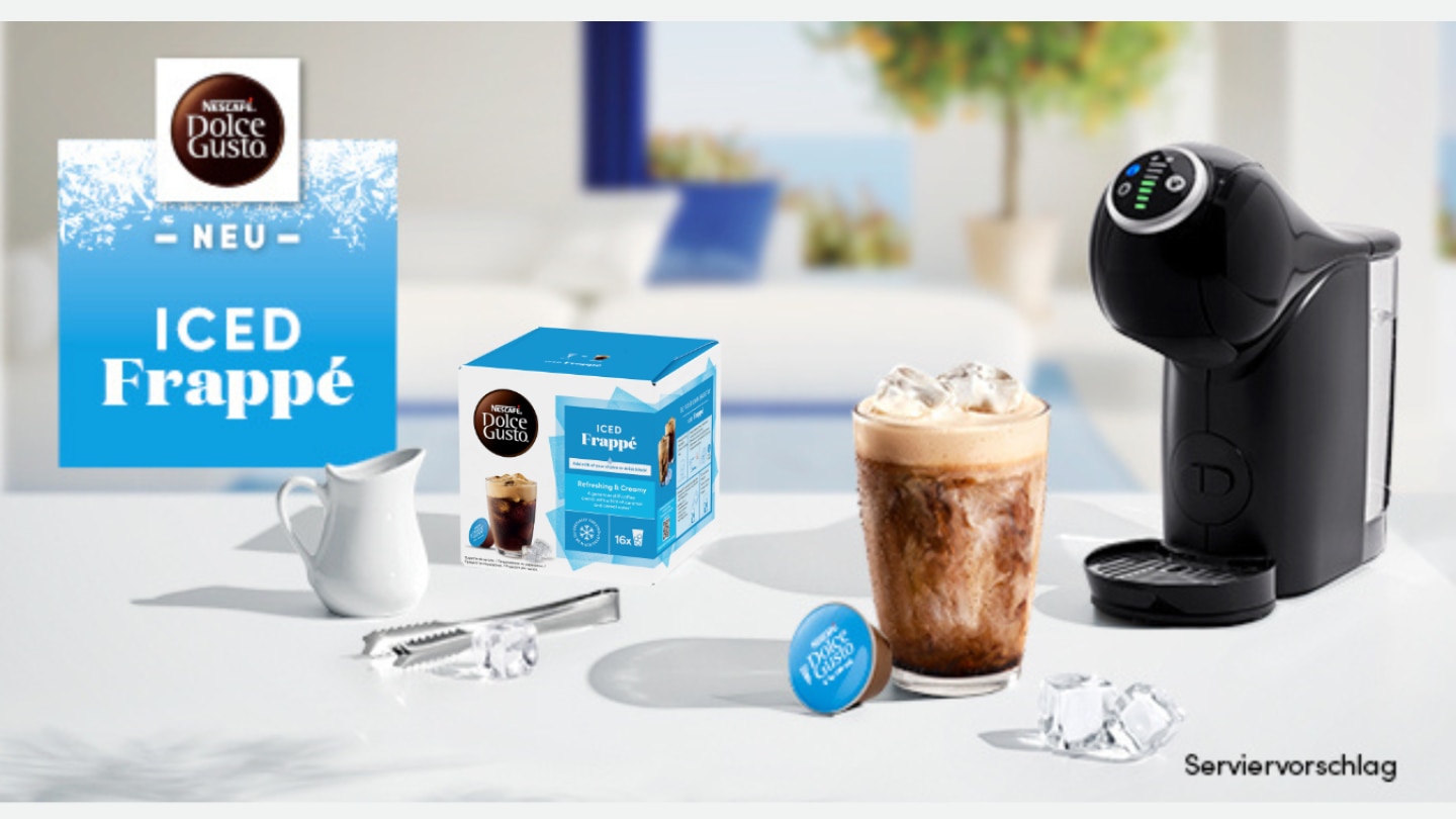 Iced Frappé mit Kaffeemaschine