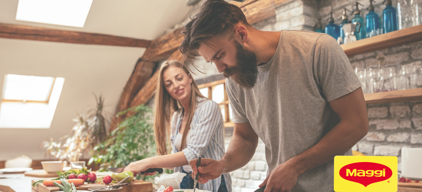 Paar beim Kochen